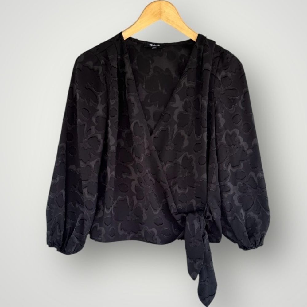 🎉5 for $45🎉 Madewell Wrap top blouse shirt women’s size XS